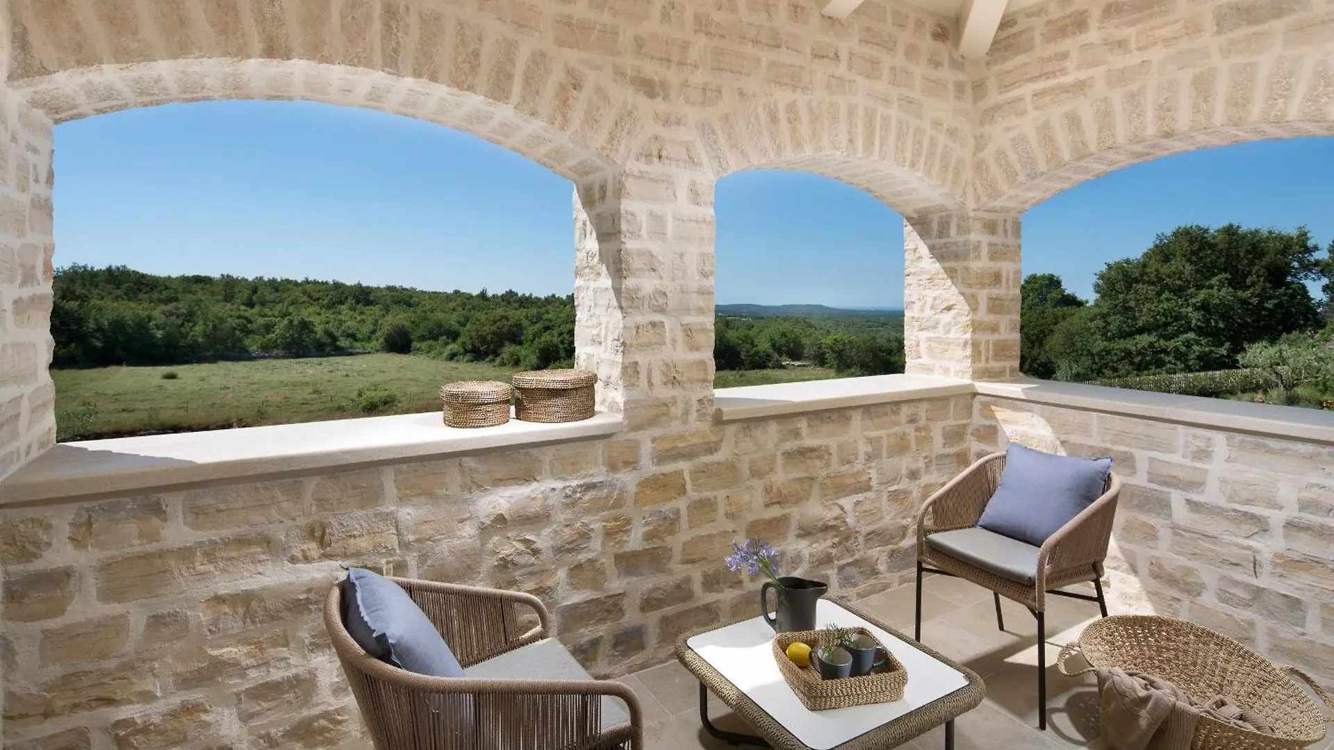 Villa Nevija U Ladicima For 10 People With Sea View & Sports Complex In Central Istria Kroatië